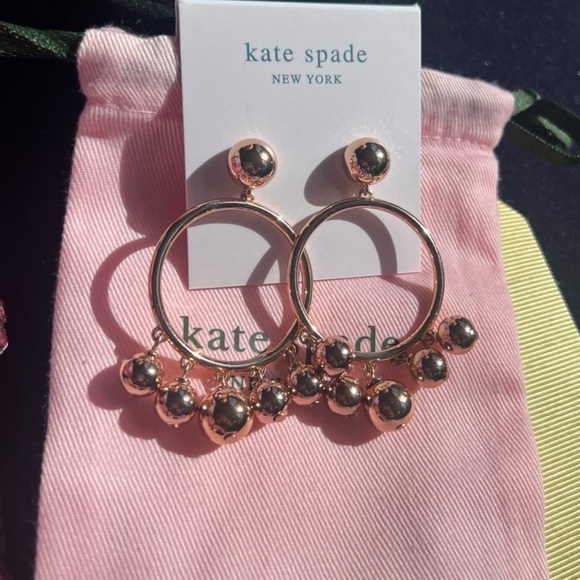 KATE SPADE BAUBLE HOOP DROP EARRINGS authentic - Picture 6 of 12
